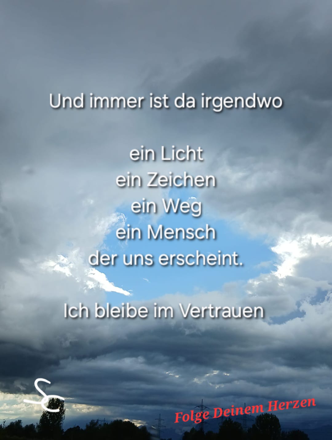 Ich bleibe im Vertrauen