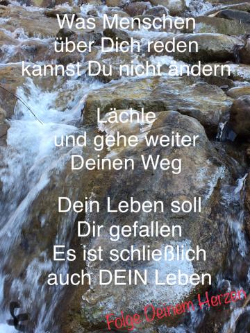 Was Menschen reden kannst Du nicht ändern