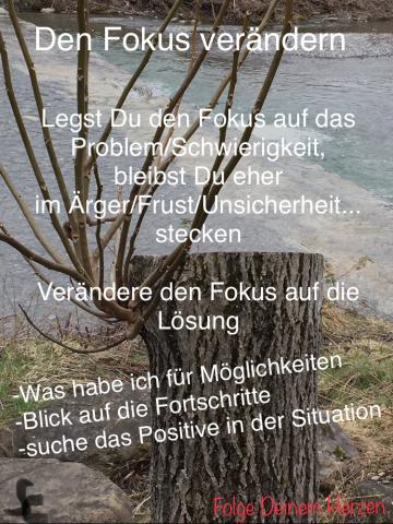 Fokus verändern auf die Lösung