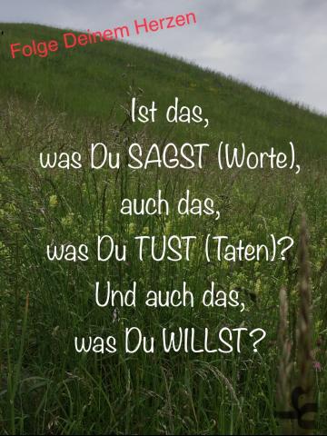 Sind Deine Worte auch Deine Taten