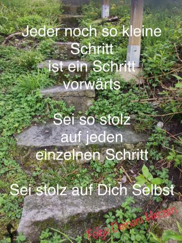 Jeder Schritt ist ein Schritt vorwärts