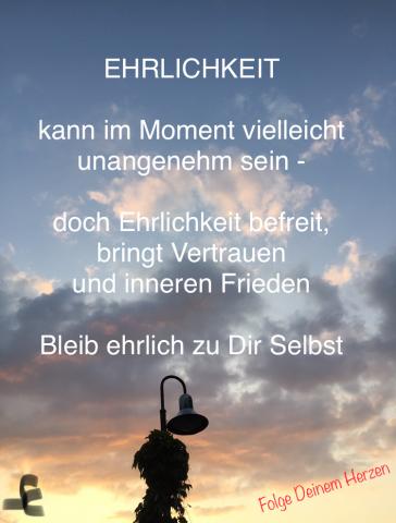 Ehrlichkeit befreit und bringt inneren Frieden