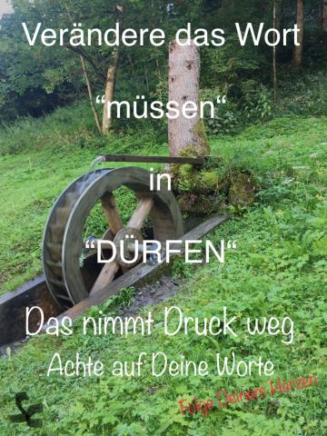 Verändere das Wort müssen in DÜRFEN